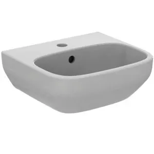 Ideal Standard Handwaschbecken i.life A 1 Hahnloch mit Überlauf 400x360x150mm Weiß – Bild 3