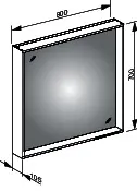 Keuco Lichtspiegel Plan 07898, Spiegelheiz. silber-gebeizt-eloxiert, 800x700x105 mm – Bild 2