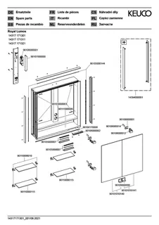 Keuco SPS R. Lumos 14317, mit Ablagef., Einbau, silb-elox., 700x735x165mm – Bild 4