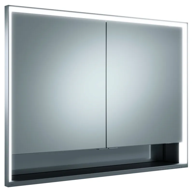 Keuco SPS R. Lumos 14318, mit Ablagef., Einbau, silb-elox., 1050x735x165mm