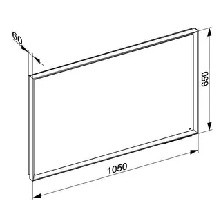 Keuco LS R. Lumos 14597, silber-erloxiert, 1050 x 650 x 60 mm – Bild 2