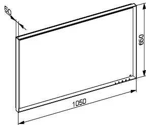 Keuco LS R. Lumos 14597, silber-erloxiert, 1050 x 650 x 60 mm – Bild 3