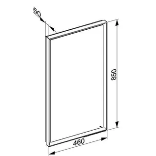 Keuco LS R. Lumos 14597, silber-erloxiert, 460 x 850 x 60 mm – Bild 2