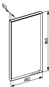 Keuco LS R. Lumos 14597, silber-erloxiert, 460 x 850 x 60 mm – Bild 3