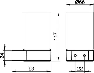 Glashalter mit Bleikristall-Glas design4YOU, schwarz – Bild 2