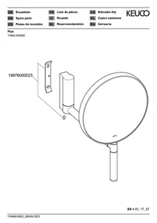 Kosmetikspiegel, unbel, an Gelenkarm design4YOU, schwarz matt – Bild 4
