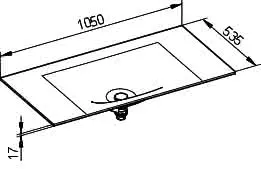 Keuco Varicor-Waschtisch Edition 11 31270, ohne Hahnlochbohrung, weiß, 1050 mm – Bild 2