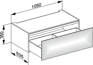 Keuco Unterbauschrank Edition 11 31312 1 Auszug, anthrazit/Glas anthrazit – Bild 2