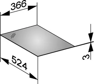Keuco Abdeckplatte Edition 11 31320, Cristallinglas, 366x3x524mm, weiß – Bild 2