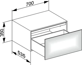 Keuco Sideboard Edition 11 31322, 1 Auszug, trüffel/trüffel – Bild 2