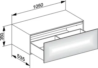 Keuco Sideboard Edition 11 31324, Beleucht. 1 Auszug, anthrazit/anthrazit – Bild 2