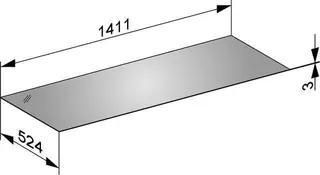 Keuco Abdeckplatte Edition 11 31326, Cristallinglas, 1411x3x524mm, trüffel – Bild 2