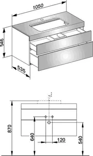 Keuco Waschtischunterbau Edition 400 31572, Hahnloch, anthrazit/anthrazit – Bild 2