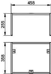 Keuco Bodengestell X-Line 33198, trüffel, 460x255x360mm – Bild 2