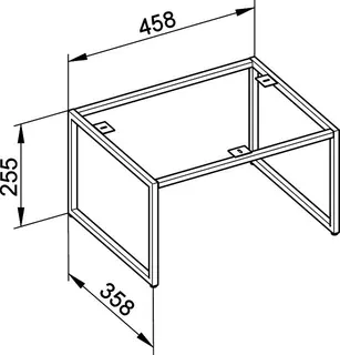 Keuco Bodengestell X-Line 33198, trüffel, 460x255x360mm – Bild 3