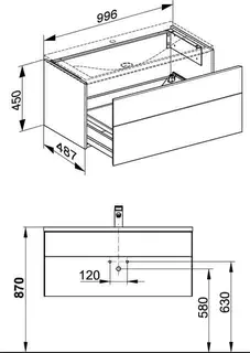 Keuco WTU Royal Reflex 34070, 1 Auszug, trüffel/trüffel – Bild 2