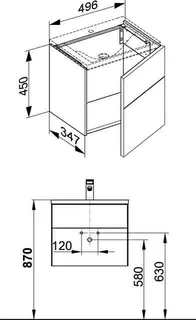 Keuco WTU Royal Reflex 34090, A:rechts, 1-türig, weiß/weiß – Bild 2