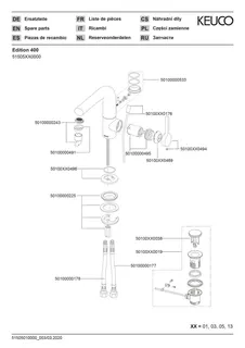 Keuco EHM-Waschtisch-Mischer 150 Edition 400 51505, schwenkbar, mit Ablaufgrt., Bronze geb. – Bild 3