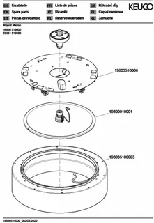 Keuco Duschleuchte IP65 Arm.-Zubehör 59931, weiß – Bild 3