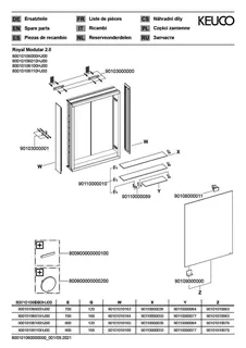Keuco Royal Modular 2.0 SPS, unbel. 80010, Vorb,oSteckd,sb-elox,600x700x120mm – Bild 3