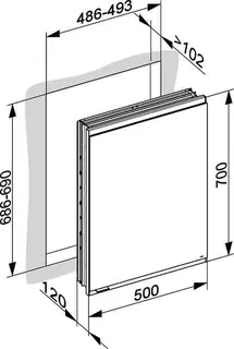 Keuco Royal Modular 2.0 SPS, bel. 80011, Einb,1Steckd,sb-elox,500x700x120mm – Bild 2