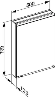 Keuco Royal Modular 2.0 SPS, bel. 80011, Vorb,oSteckd,sb-elox,500x700x120mm – Bild 2