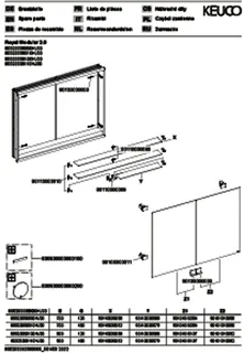 Keuco Royal Modular 2.0 SPS, unbel. 80020, Einb,2Steckd,sb-elox,800x700x120mm – Bild 3