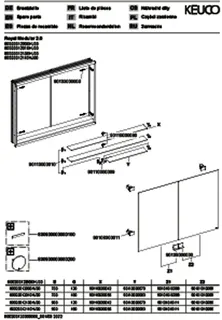 Keuco Royal Modular 2.0 SPS, unbel. 80020, Einb,2Steckd,sb-elox,1200x700x160mm – Bild 3