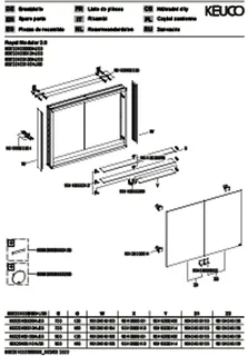 Keuco Royal Modular 2.0 SPS, unbel. 80020, Vorb,2Steckd,sb-elox,1050x900x160mm – Bild 3