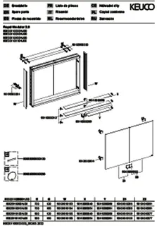Keuco Royal Modular 2.0 SPS, unbel. 80020, Vorb,2Steckd,sb-elox,1000x700x120mm – Bild 3