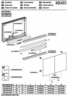 Keuco Royal Modular 2.0 SPS, bel. 80021, Einb,2Steckd,sb-elox,600x700x120mm – Bild 3