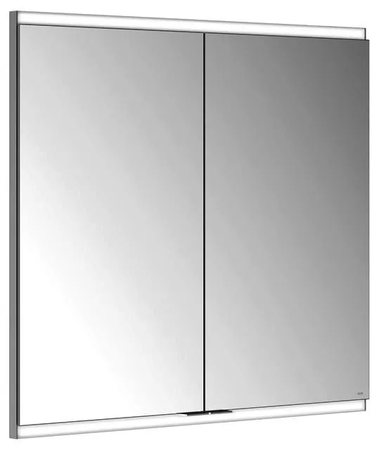 Keuco Royal Modular 2.0 SPS, bel. 80021, Einb,2Steckd,sb-elox,800x700x120mm