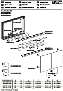 Keuco Royal Modular 2.0 SPS, bel. 80021, Einb,2Steckd,sb-elox,900x700x160mm – Bild 3