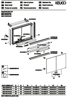 Keuco Royal Modular 2.0 SPS, bel. 80021, Vorb,2Steckd,sb-elox,1050x700x120mm – Bild 3