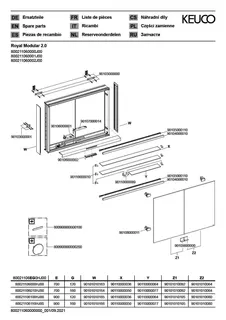 Keuco Royal Modular 2.0 SPS, bel. 80021, Vorb,2Steckd,sb-elox,600x700x160mm – Bild 3