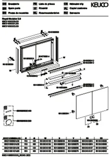 Keuco Royal Modular 2.0 SPS, bel. 80021, Vorb,2Steckd,sb-elox,800x700x120mm – Bild 3