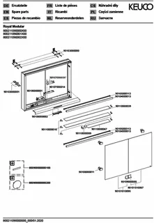 Keuco Royal Modular 2.0 SPS, bel. 80021, Vorb,2Steckd,sb-elox,900x700x120mm – Bild 3