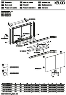 Keuco Royal Modular 2.0 SPS, bel. 80021, Vorb,2Steckd,sb-elox,900x700x160mm – Bild 3
