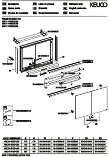Keuco Royal Modular 2.0 SPS, bel. 80021, Vorb,2Steckd,sb-elox,1000x700x120mm – Bild 3