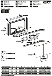 Keuco Royal Modular 2.0 SPS, bel. 80021, Vorb,2Steckd,sb-elox,1200x700x160mm – Bild 3