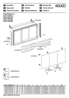Keuco Royal Modular 2.0 SPS, unbel. 80030, Vorb,2Steckd,sb-elox,1000x700x160mm – Bild 3
