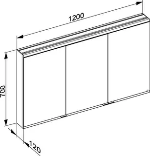Keuco Royal Modular 2.0 SPS, DALI 80032, Vorb,2Steckd,sb-elox,1200x700x120mm – Bild 3
