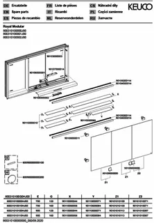 Keuco Royal Modular 2.0 SPS, bel. 80031, Einb,1Steckd/USB,sb-elox,1000x900x120mm – Bild 4