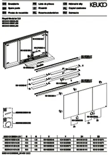 Keuco Royal Modular 2.0 SPS, bel. 80031, Einb,2Steckd,sb-elox,1300x700x120mm – Bild 3