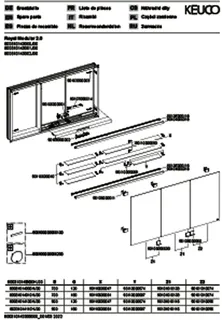 Keuco Royal Modular 2.0 SPS, bel. 80031, Einb,2Steckd,sb-elox,1400x700x120mm – Bild 3