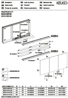 Keuco Royal Modular 2.0 SPS, bel. 80031, Einb,2Steckd,sb-elox,1400x700x160mm – Bild 3