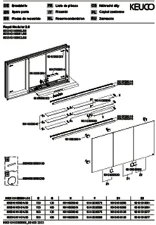 Keuco Royal Modular 2.0 SPS, bel. 80031, Einb,2Steckd,sb-elox,1500x700x120mm – Bild 3