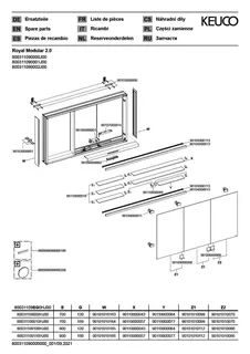 Keuco Royal Modular 2.0 SPS, bel. 80031, Vorb,2Steckd,sb-elox,900x700x160mm – Bild 3