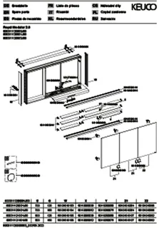 Keuco Royal Modular 2.0 SPS, bel. 80031, Vorb,2Steckd,sb-elox,1200x700x160mm – Bild 3