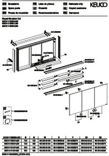 Keuco Royal Modular 2.0 SPS, bel. 80031, Vorb,2Steckd,sb-elox,1300x700x120mm – Bild 3
